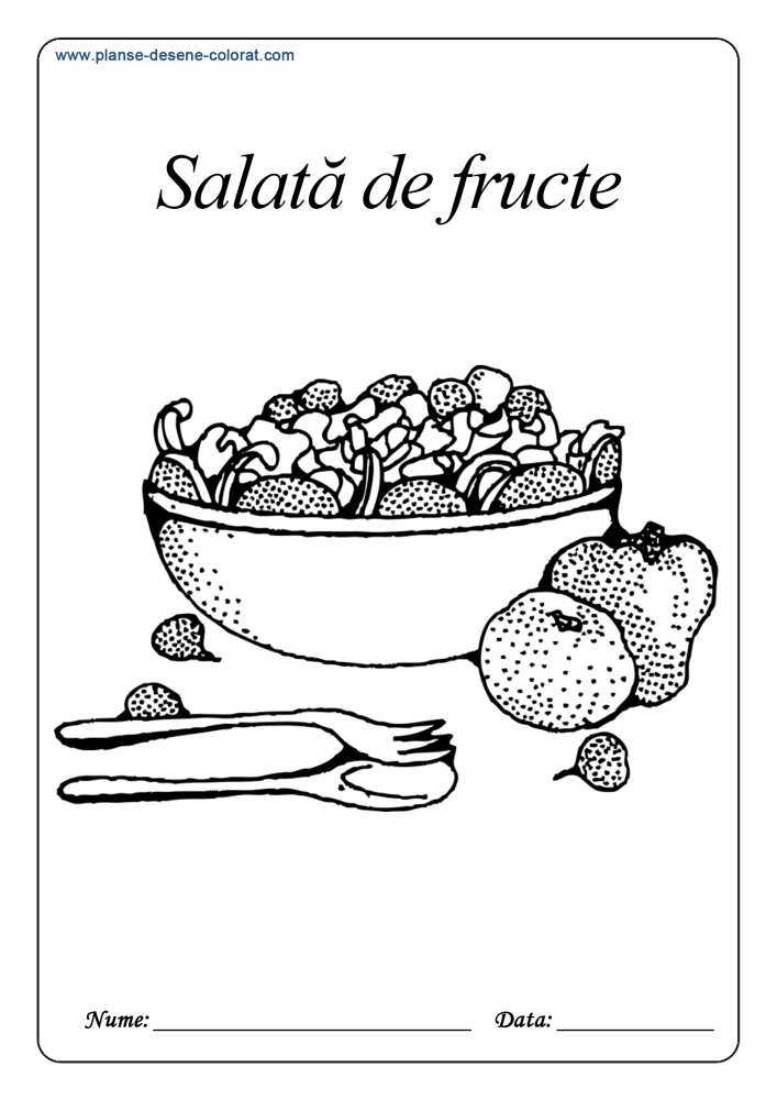 desene de colorat cu dulciuri salata de fructe